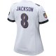 Women's Baltimore Ravens Lamar Jackson Nike White Game Jersey