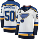 Men's Adidas St. Louis Blues #50 Jordan Binnington Green Salute to Service NHL Jersey