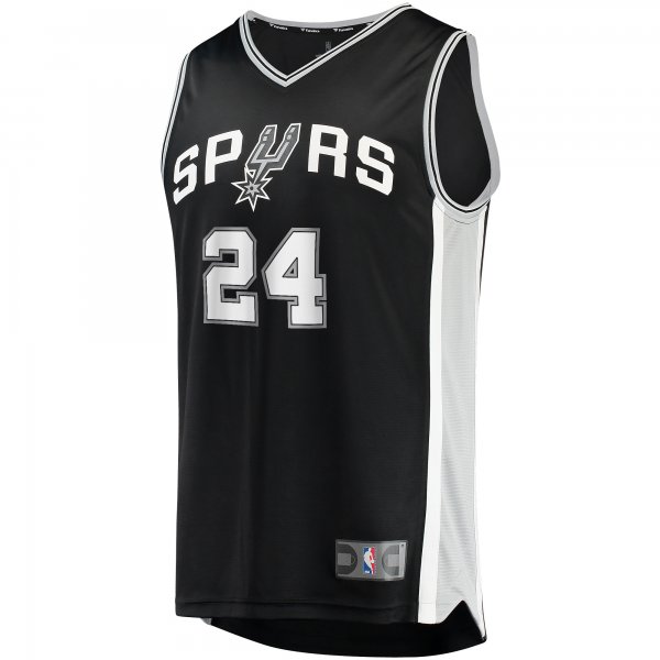 Men's San Antonio Spurs Devin Vassell Fanatics Black Fast Break Replica Jersey - Icon Edition