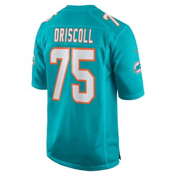 Men's Miami Dolphins Jack Driscoll Nike  Aqua Team Game Jersey