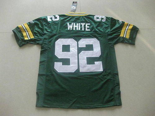 Men's Green Bay Packers #92 Reggie White Green Stitched NFL Jersey