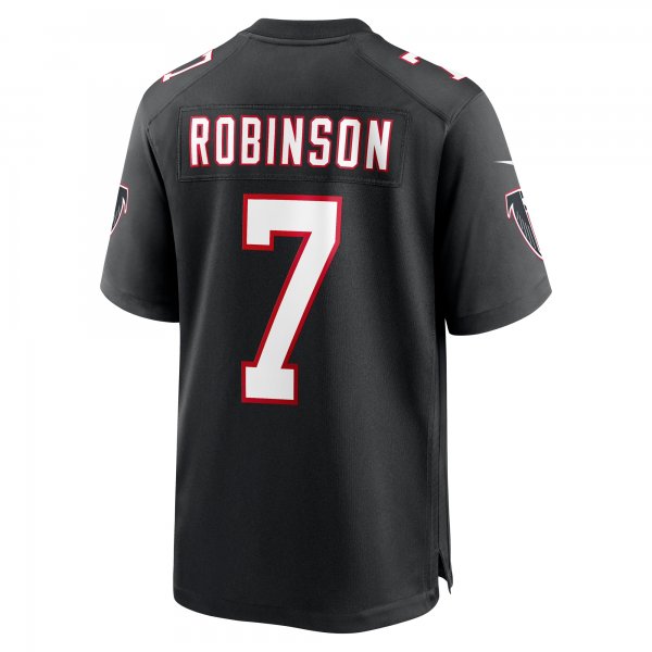 Men's Atlanta Falcons Bijan Robinson Nike Black 2023 NFL Draft First Round Pick Throwback Game Jersey