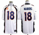 Nike Denver Broncos #18 Peyton Manning White With C Patch Men's Stitched NFL Game Jersey