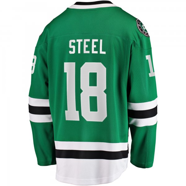 Men's Dallas Stars Sam Steel Fanatics Kelly Green Home Breakaway Jersey