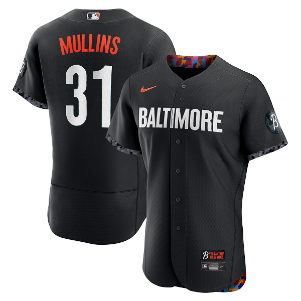 Men's Baltimore Orioles #31 Cedric Mullins Nike Black 2023 City Connect Flex Base Player Jersey