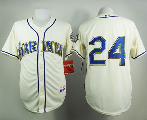 Seattle Mariners #24 Ken Griffey Cream Alternate Cool Base Stitched MLB Jersey