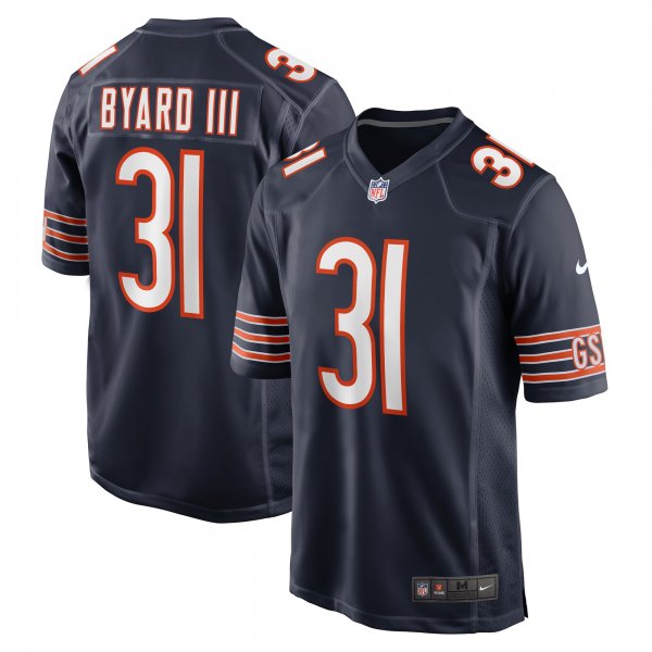 Men's Chicago Bears Kevin Byard III Nike  Navy  Game Jersey