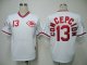 Mitchell And Ness Cincinnati Reds #13 Dave Concepcion White Throwback Stitched MLB Jersey