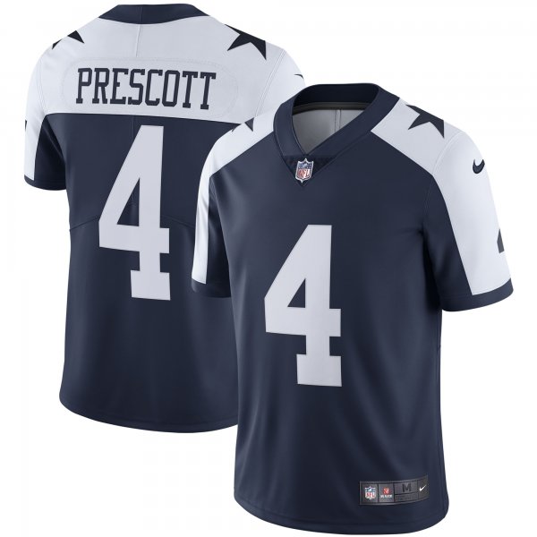 Men's Dallas Cowboys Dak Prescott Nike Navy Alternate Vapor Limited Jersey