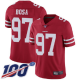 San Francisco 49ers #97 Nick Bosa Red Team Color Men's Stitched 100th Season Vapor Limited NFL Jersey