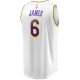 Men's Los Angeles Lakers LeBron James Fanatics White Fast Break Replica Player Jersey - Association Edition