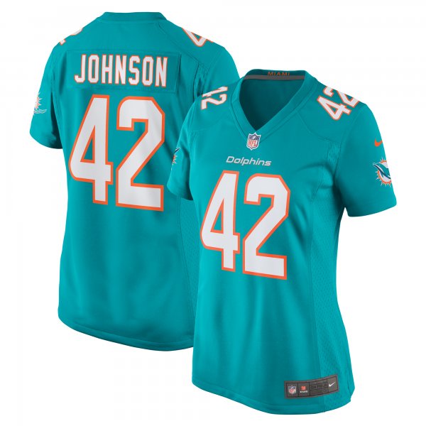 Women's Miami Dolphins Alexander Johnson Nike  Aqua  Game Jersey