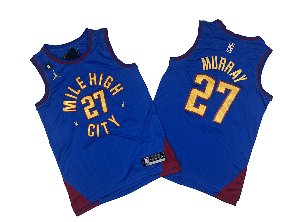 Men's Denver Nuggets #27 Jamal Murray Blue 2022-23 Mitchell and Ness NBA Jersey