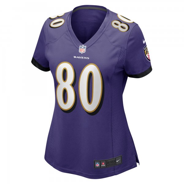 Women's Baltimore Ravens Isaiah Likely Nike Purple Player Game Jersey