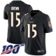 Baltimore Ravens #15 Marquise Brown Black Alternate Men's Stitched NFL 100th Season Vapor Limited Jersey