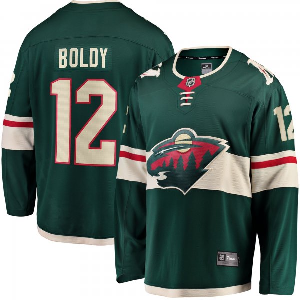 Men's Minnesota Wild Matthew Boldy Fanatics Green Home Breakaway Player Jersey