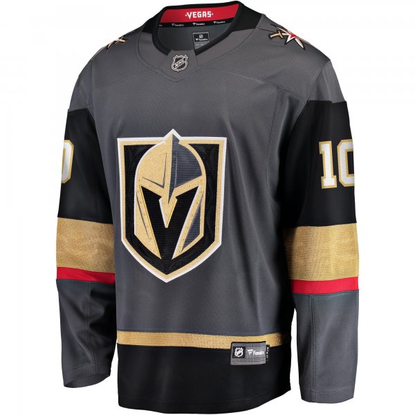 Men's Vegas Golden Knights Nicolas Roy Fanatics Gray Home Breakaway Player Jersey