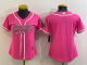 Women's New Orleans Saints Blank Pink Stitched Baseball Cool Base Jersey