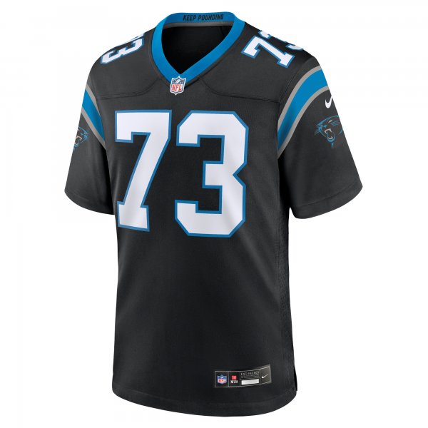 Men's Carolina Panthers Rashard Lawrence Nike  Black  Game Jersey