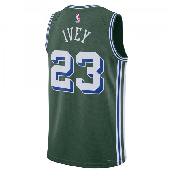 Men's Detroit Pistons Jaden Ivey Nike Green 2022/23 Swingman Jersey - City Edition