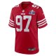 Men's San Francisco 49ers Nick Bosa Nike Scarlet Super Bowl LVIII Game Jersey