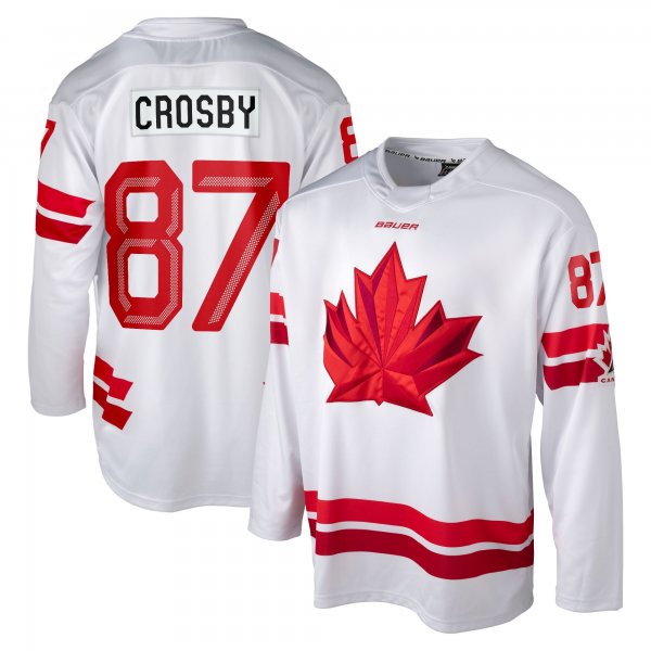 Men's #87 Sidney Crosby White Hockey Canada 2026 Jersey