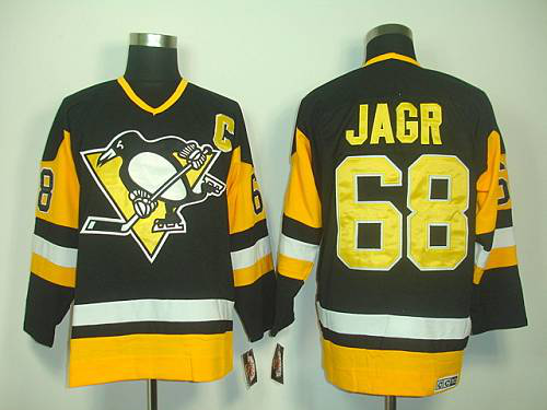 Pittsburgh Penguins #68 Jaromir Jagr Black CCM Throwback Stitched NHL Jersey