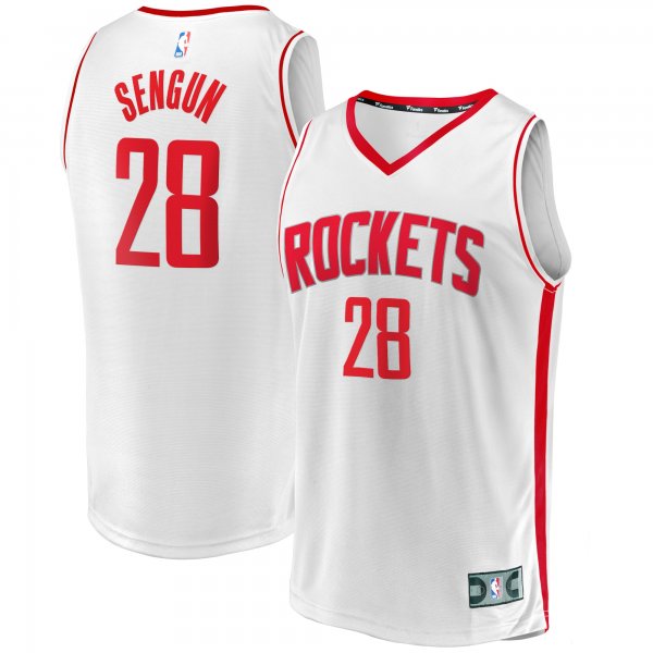 Youth Houston Rockets Alperen Sengun Fanatics White Fast Break Replica Player Jersey - Association Edition