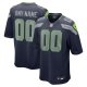 Men's Seattle Seahawks  Nike College Navy Custom Game Jersey