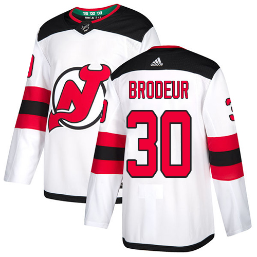 Adidas New Jersey Devils #30 Martin Brodeur White Road Stitched NHL Jersey