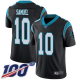 Carolina Panthers #10 Curtis Samuel Black Team Color Men's Stitched NFL 100th Season Vapor Limited Jersey