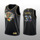 Men's New Yok Knicks #30 Julius Randle 2021/22 Black Golden Edition 75th Anniversary Diamond Logo Stitched NBA Jersey