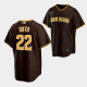 Men's San Diego Padres #22 Juan Soto Home Brown MLB Jersey