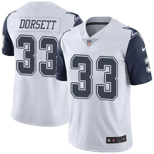 Nike Dallas Cowboys #33 Tony Dorsett White Men's Stitched NFL Limited New Color Rush Jersey