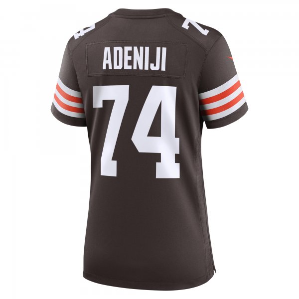 Women's Cleveland Browns Hakeem Adeniji Nike  Brown  Game Jersey