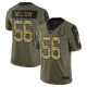 Indianapolis Colts Quenton Nelson Olive Men's Stitched NFL Limited 2021 Salute to Service Jersey