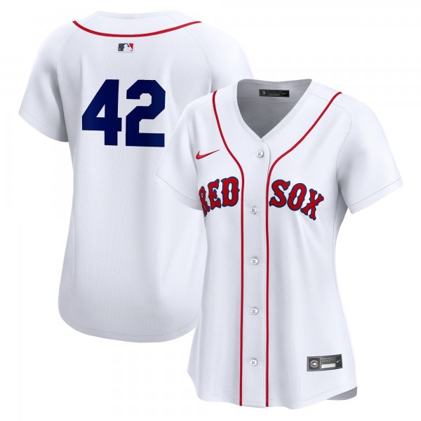 Women's Boston Red Sox  Nike White 2024 Jackie Robinson Day Home Limited Jersey