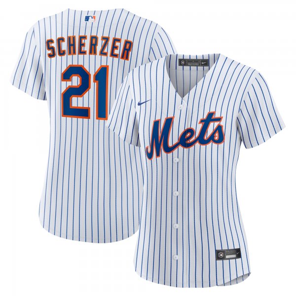 Women's New York Mets Max Scherzer Nike White Home Replica Player Jersey