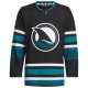 Men's San Jose Sharks adidas Black Alternate Primegreen Jersey