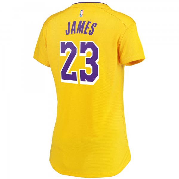 Women's Los Angeles Lakers LeBron James Fanatics Gold Fast Break Replica Jersey - Icon Edition