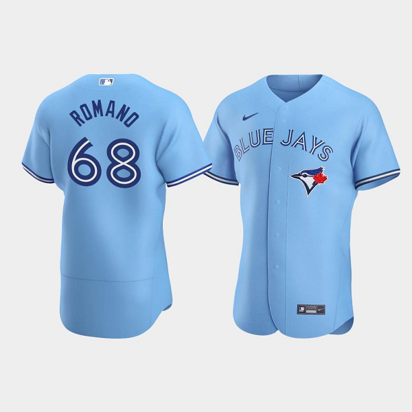 Men's Toronto Blue Jays #68 Jordan Romano Blue Alternate Jersey MLB Jersey