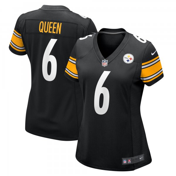 Women's Pittsburgh Steelers Patrick Queen Nike Black Game Player Jersey