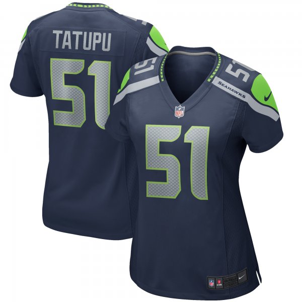 Women's Seattle Seahawks Lofa Tatupu Nike College Navy Game Retired Player Jersey