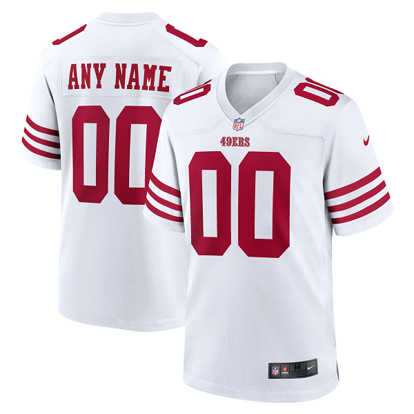 Men's San Francisco 49ers Nike White Game Custom Player Jersey-(2022 New Style)