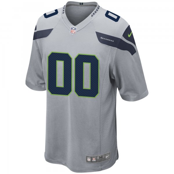 Men's Seattle Seahawks Nike Gray Alternate Custom Game Jersey