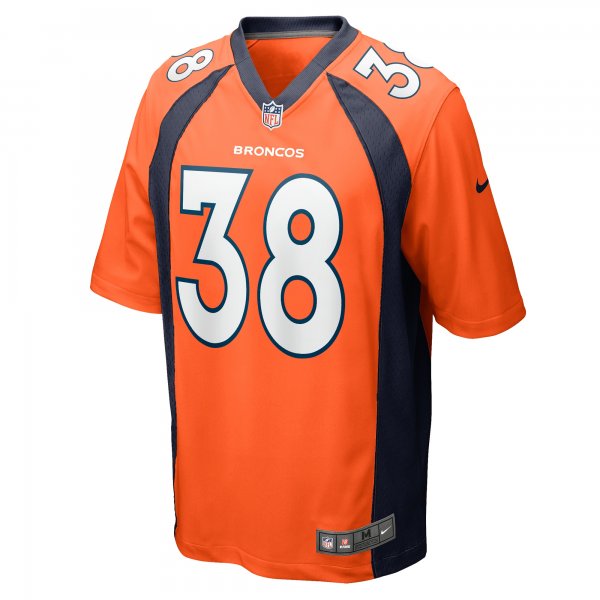 Men's Denver Broncos Jaleel McLaughlin Nike  Orange  Game Jersey