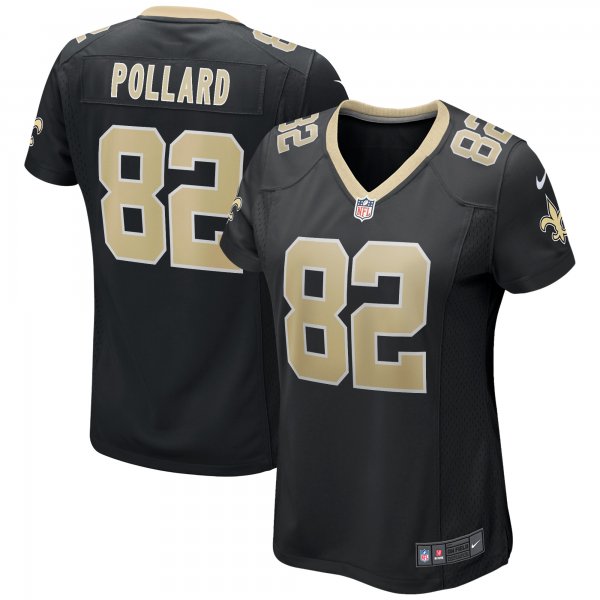 Women's New Orleans Saints Bob Pollard Nike Black Game Retired Player Jersey