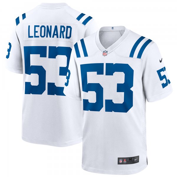 Men's Indianapolis Colts Shaquille Leonard Nike White Game Player Jersey