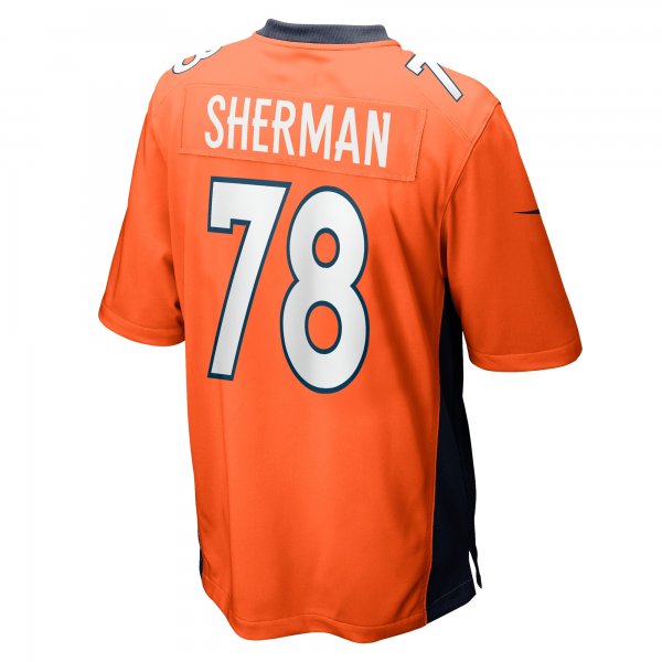 Men's Denver Broncos William Sherman Nike  Orange Team Game Jersey