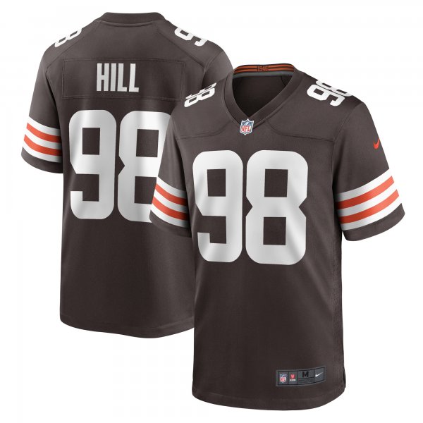 Men's Cleveland Browns Trysten Hill Nike Brown Game Jersey